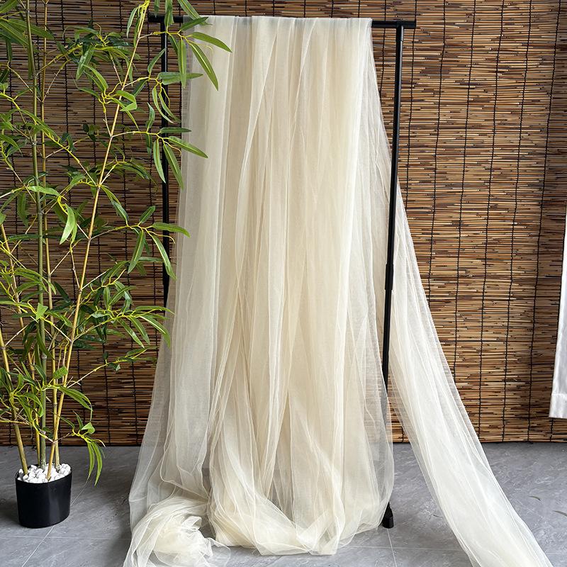 Light Pink Cherry Blossom Gauze Curtain with Pink Jade and Pink Bean Paste Highlights - Swiss Mosquito Net Yarn for Beauty Salon Ceiling.