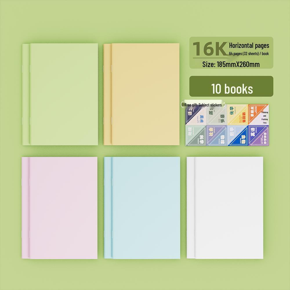 High-Value 16k Color Lined Student Notebook - Minimalist Softcover