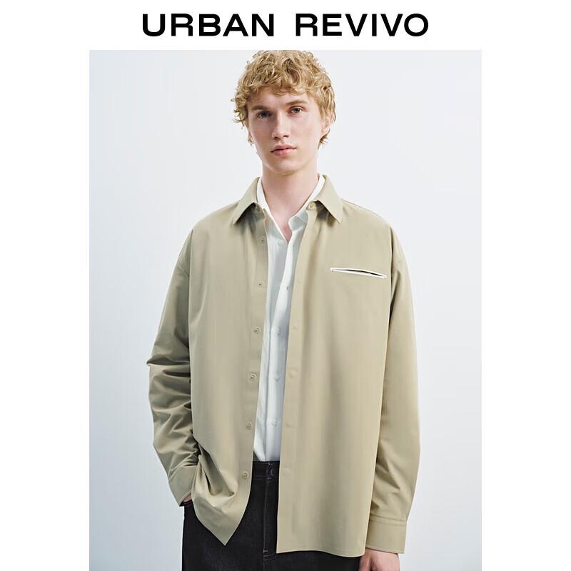 UR Men s Autumn Casual Colorblock Lapel Shirt M