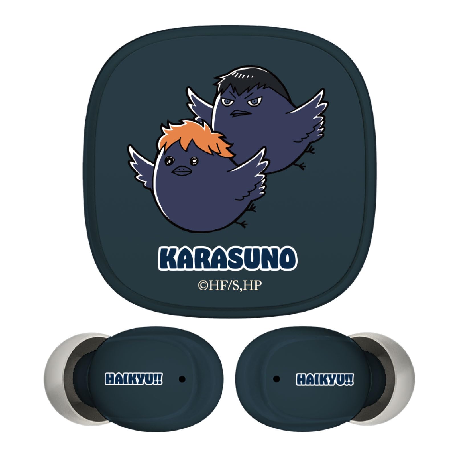 

Tama Electronics Industry Completely Wireless Earphones Karasuno Karasuno High School Nekoma High School Bluetooth AAC Compatible IPX4 Splashproof тёмно-синий