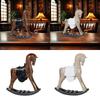 Rocking Horse Ornament Horse Figurine Desktop Animal Statue Decoration for Centerpiece TV Stand Multifunctional Portable Fashion