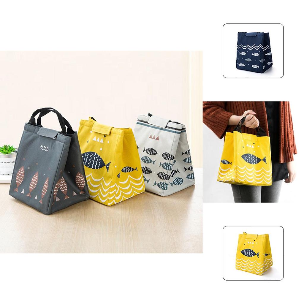 Artone Fish Oxford Reusable Lunch Bag With Thermal Insulation And Premium Material