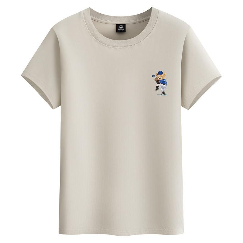 

Чоловіча футболка Baseball Bear M-6XL з чистої бавовни, футболка для хлопчика з короткими рукавами та круглим вирізом XXL абрикосовий