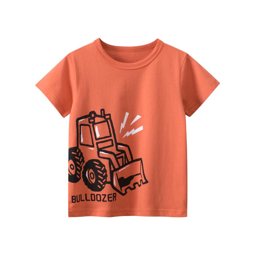 

27kids Children s Excavator T-Shirt - Short-Sleeved for Boys 140 cm