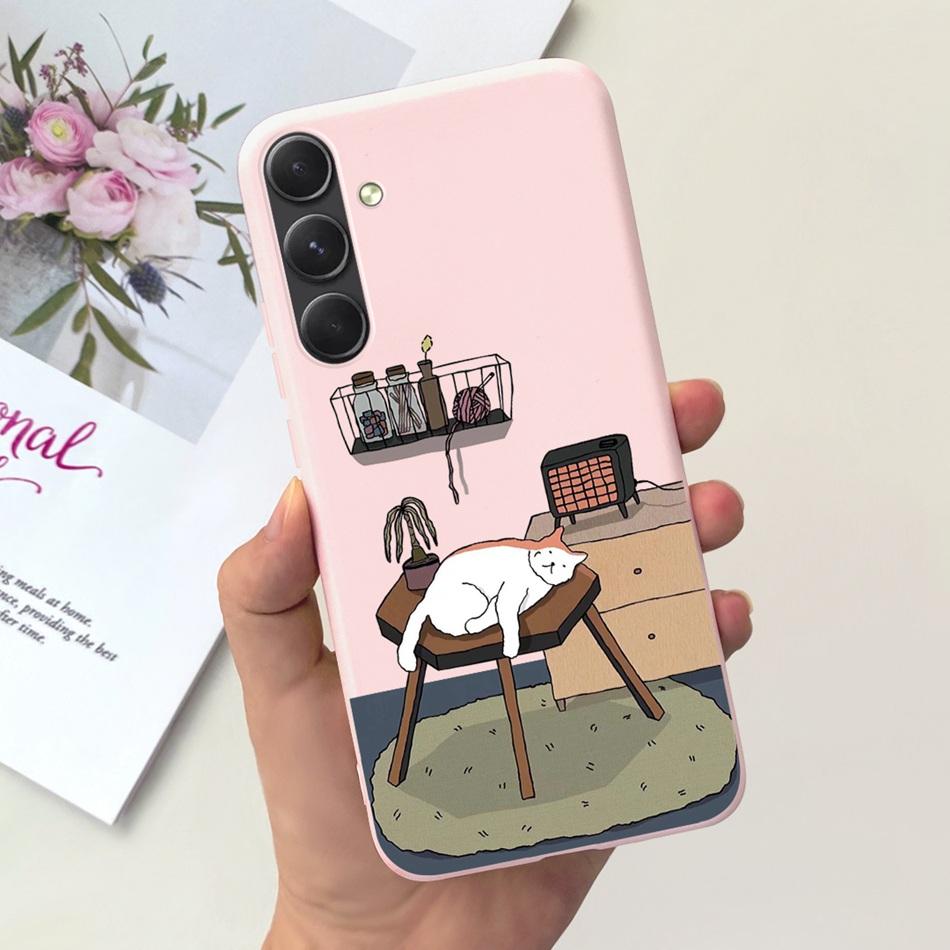 For Samsung Galaxy A55 Phone Case Samsung A55 5G SM-A556B Fashion Moon Pattern Soft Silicon Back Cover