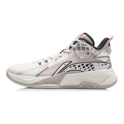 Li Ning Battle Falcon Comfortable Durable Breathable Mid-Top Basketball Shoes Men Sneakers Silent-Purple ABAR093-4