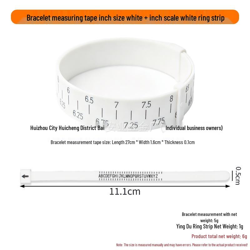 Standard Bracelet and Ring Size Measuring Tool with Magnifying Glass