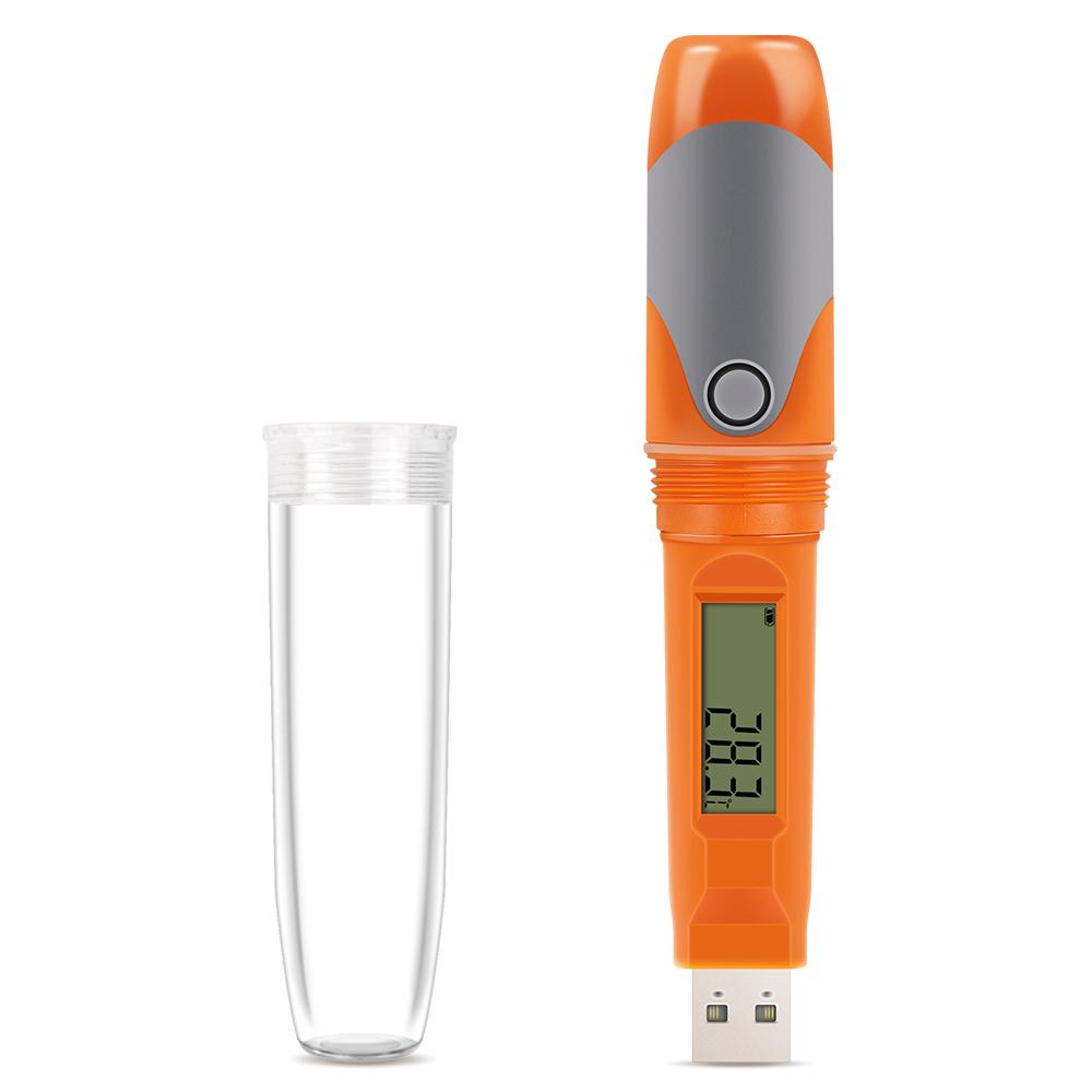 

RC-51H Temperature Data Logger Pen Type Temp Recorder Waterproof USB Temperature Humidity Logger PDF Report For Cold Chain помаранчевий