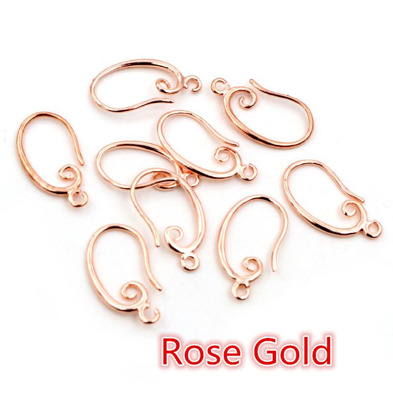 10pcs 19x11mm High Quality Classic 8 Colors Plated Brass French Earring Hooks Wire Settings Base Settings Whole Sale