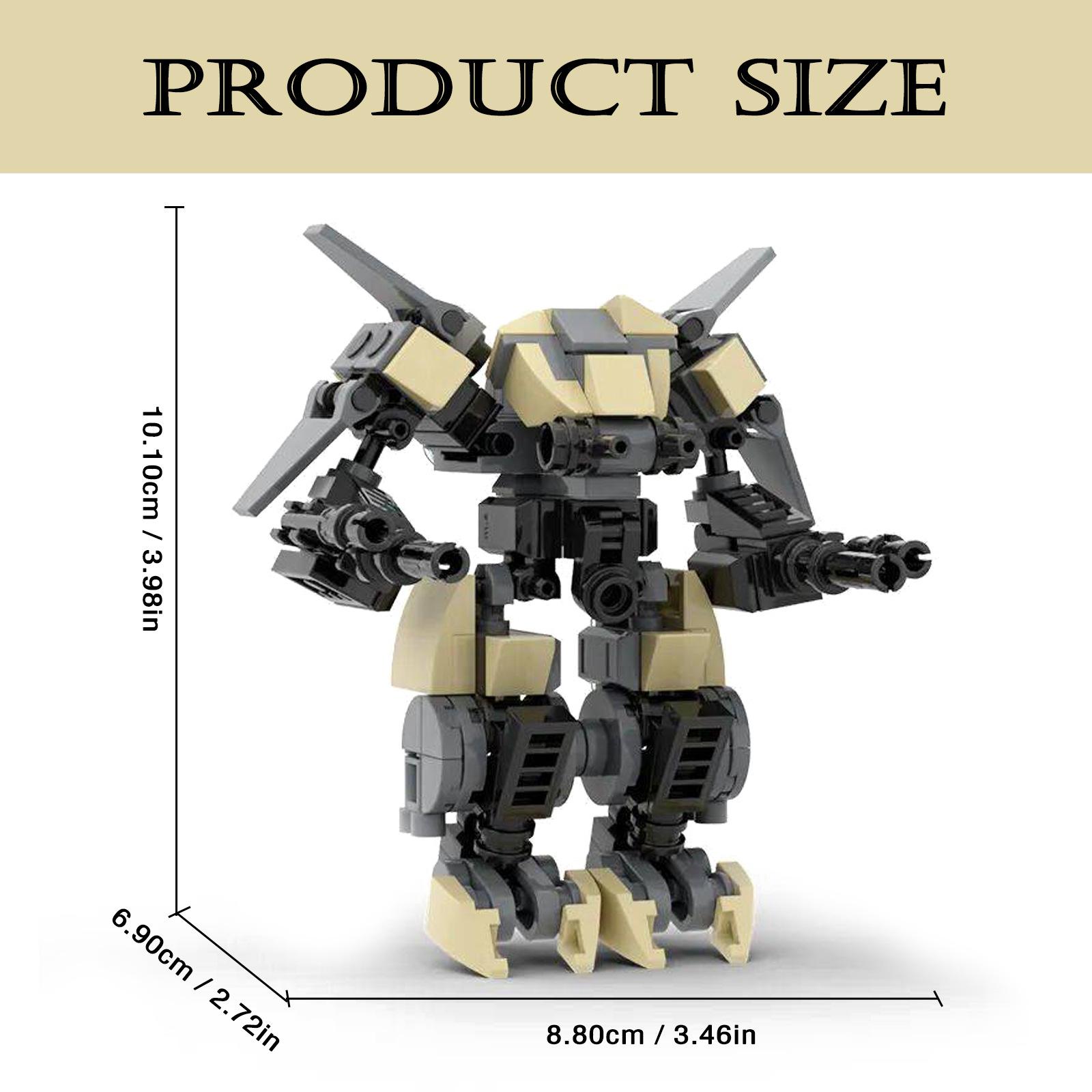 

Ovly Creative Design Compatible Small Particle Building Blocks Kids Cool Fighter Military Armed Mecha Robotics War Machine белый