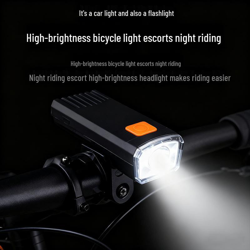 USB Rechargeable Waterproof Front Bicycle Light for Night Riding