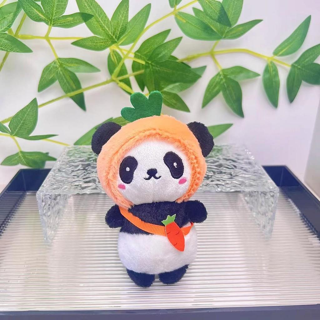 Panda Huggable Plush Keychain With Short Plush Material Ideal For Cute Souvenirs Couple