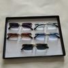 5 Pcs Rimless Rectangle Sunglasses For Men Women Fashion Simple Outdoor Accessory Sun Glasses Beach Travel Shades Eyewear