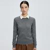 Women's Solid Color Cashmere Round Neck Sweater - Warm Autumn/Winter Knit Top