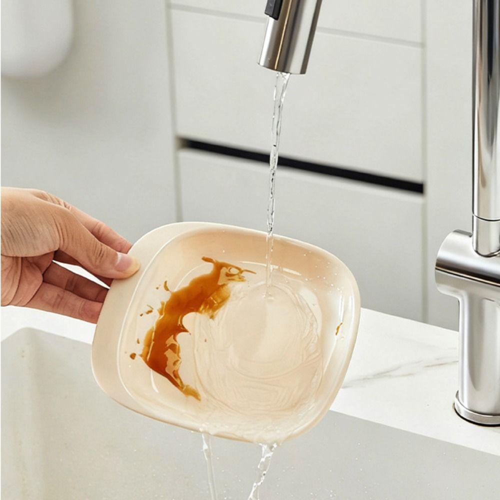 Anti-drop Trash Tray Square Shape Garbage Plate Meal Plate Snack Plate  Camping