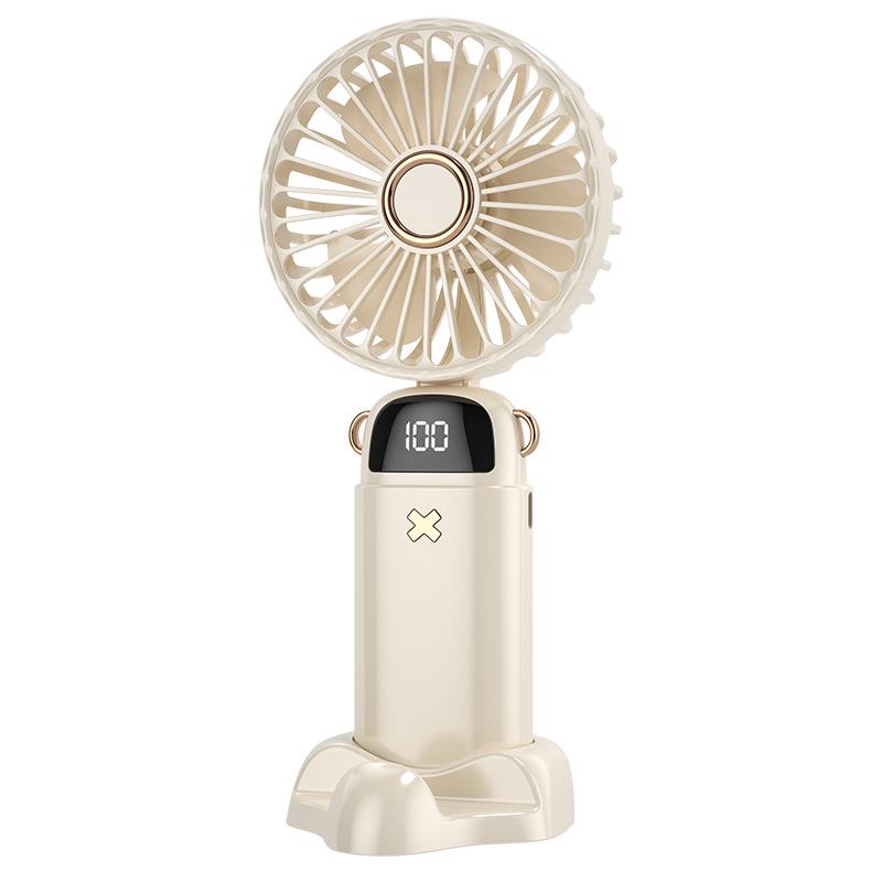 Mini Portable USB Handheld Fan with Digital Display & Aromatherapy, Folding Option, Custom Logo Available