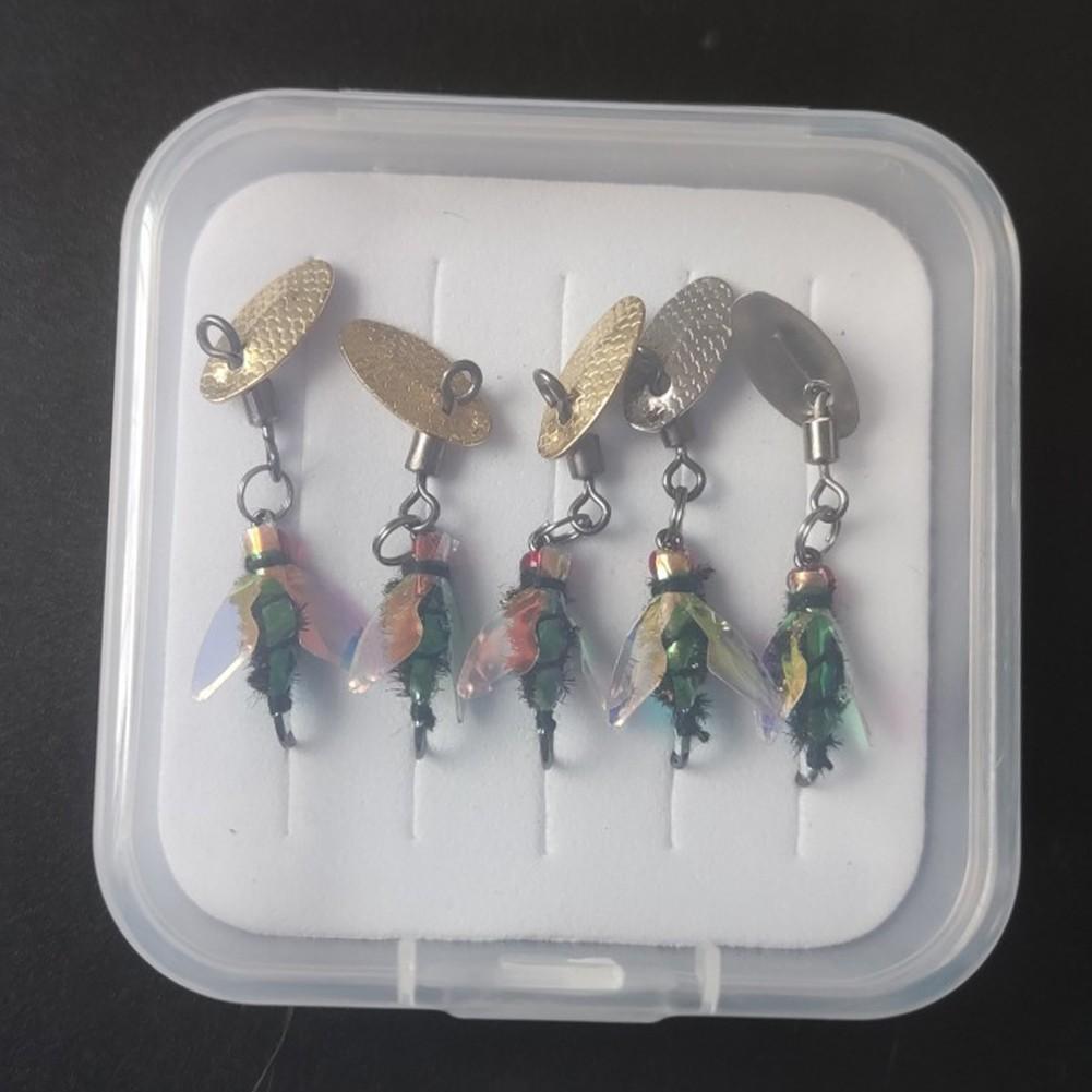 Lures Fly Hooks Sequins Hook 5x Artificially Tied Bait Big Head