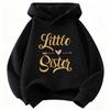 Love Little Sister Letter Printed Children's Hoodie Sweatshirt Cute Y2k Hoody for Boys Girls Autumn Spring Casual Hoodies