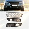Front Bumper Lower Grille & Fog Light Surround Frame Fit For Volkswagen Polo GTI 2006-2009,Front Lower Air Intake Grille Trim,Direct Snap-On Mount