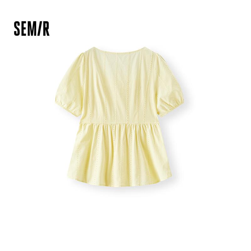 Semir Women s Embroidered Puff Sleeve Shirt S