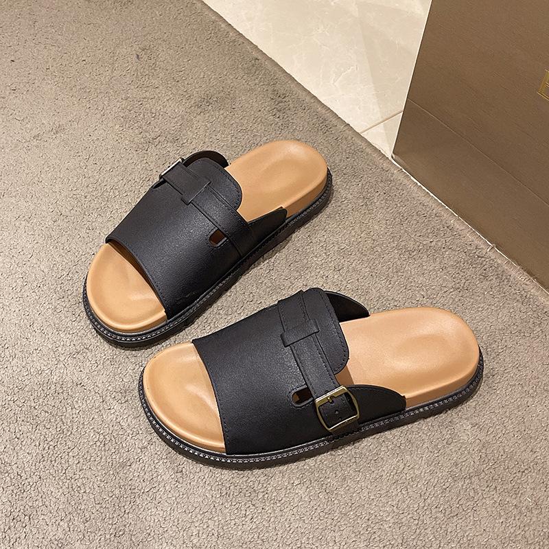 One-word slippers new fashionable and simple one-word with summer cool slippers comfortable and versatile women's models