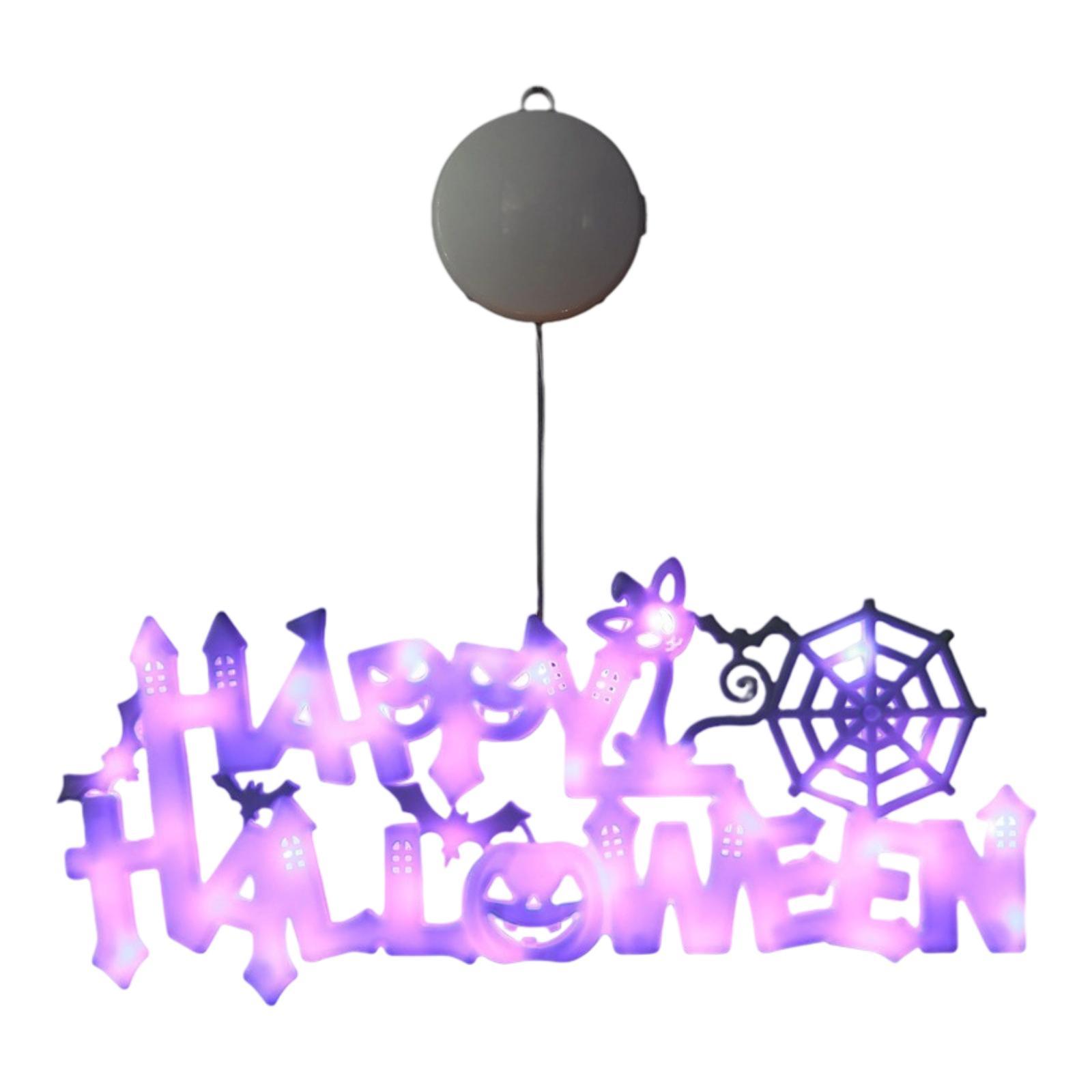 

Happy Halloween Neon Sign LED Sign Creative Sunproof Door Home Yard Room Patio фіолетовий