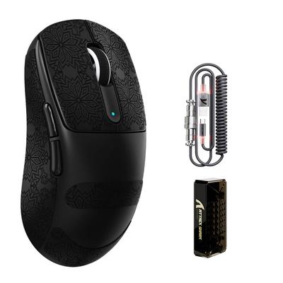 ATTACK SHARK V5 Gaming 8000Hz Polling PAW3950MAX Max 42000 Ambidextrous 55g Nordic52840 Control 500mAh 60G Aviation Plug Black Mouse, Wireless, Rate,