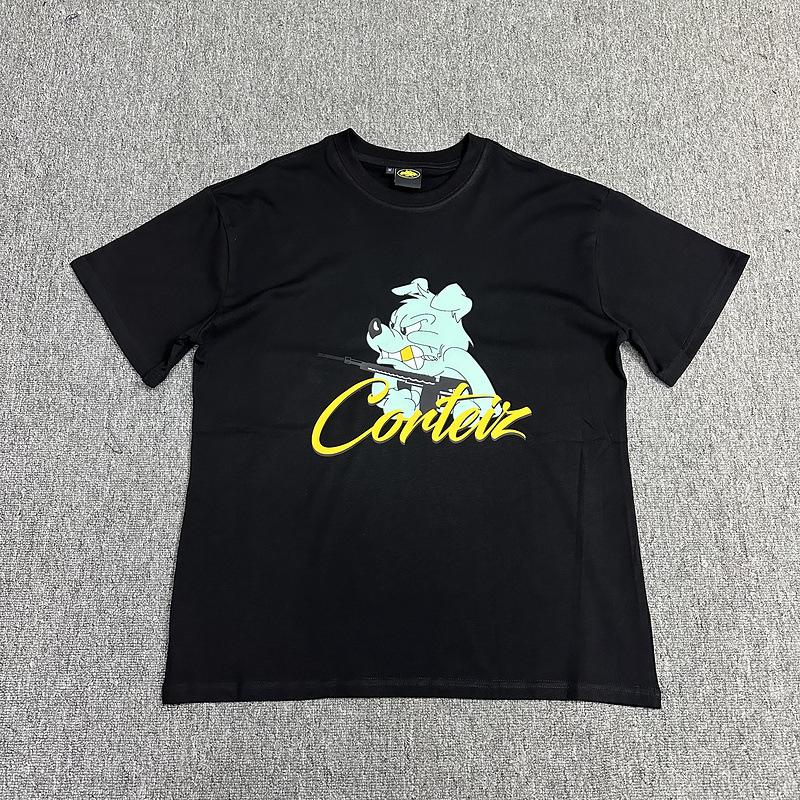 Corteiz Alcatraz Series T-shirts for Men and Women, Short-sleeve Short Sleeve with Lettered Logo Print Crew Neck Loose Casual T-shirt
