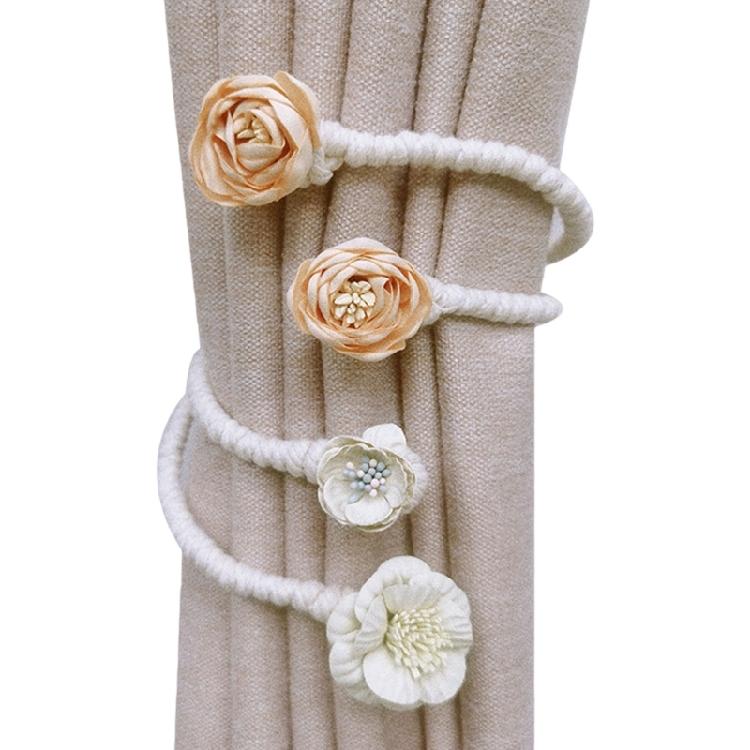 2 Pack Blossom Twist Window Drapery Holdback Clips Elegant Florals Curtain Tiebacks for Bedroom Kids Room Nusery Decors