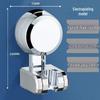 Punch-Free Adjustable Shower Head Holder with Suction Cup Base