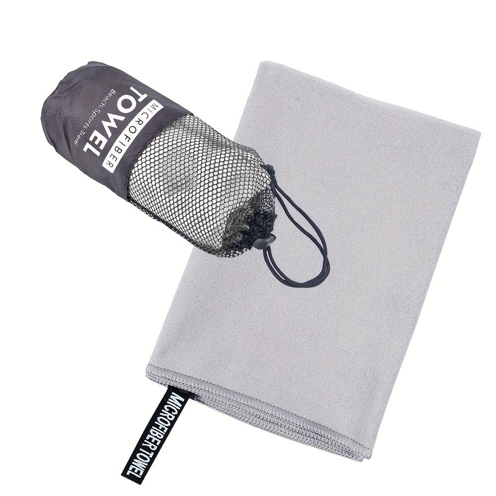 

1Pc Microfiber Towel Travel Sports Quick-Dry Towel Soft And Lightweight Fitness Swimming Yoga Towel Portable Bath Towel Beach Towel With Storage Bag 1Pc-50x 110cm світло-сірий колір