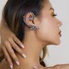 Punk Personality Single Ancient Silver Dragon Shape Stud Earring Ear Hanging for Women Hip-hop Street Style Hot Girl Jewelry
