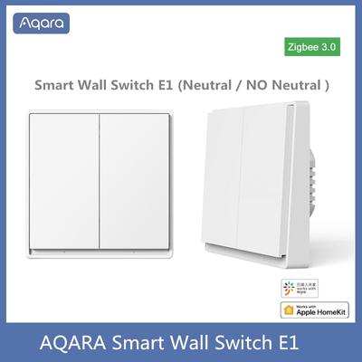 Xiaomi Έξυπνος διακόπτης τοίχου Aqara E1 ZigBee 3.0 με έξυπνους διακόπτες ουδέτερου καλωδίου Λειτουργεί με το Aqara Homekit