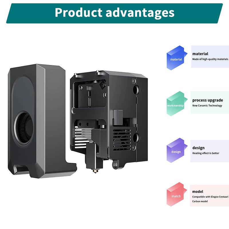 Sada tvrzených ocelových trysek pro hotend pro Elegoo Centauri Carbon 0,2/0,4/0,6/0,8 mm Hot End Ocelová mosazná tryska Díly 3D tiskárny