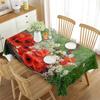 Floral Tablecloth 2D Flat Printed Botanical Table Cover Waterproof Polyester Aesthetic Dining Table Decor For Home Kitchen