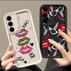Moderne Kiss Lips Print Hülle für Samsung A57 A37 A27 A17 S26 Ultra S25 FE A56 A36 A26 A16 A55 A35 A25 A54 5G S21 S22 S23 S24 Plus Stoßfeste Abdeckung