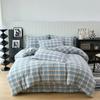 New Cotton Quilt Cover Plaid Yarn-dyed Washed Single Douvet Bed 160x210 220x240 Skin Friendly Comfortable Large Size Bedding