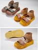 Johnature Genuine Leather Thick Sole Sandals Retro Soft Sole Handmade Women's Flat Platform Shoes