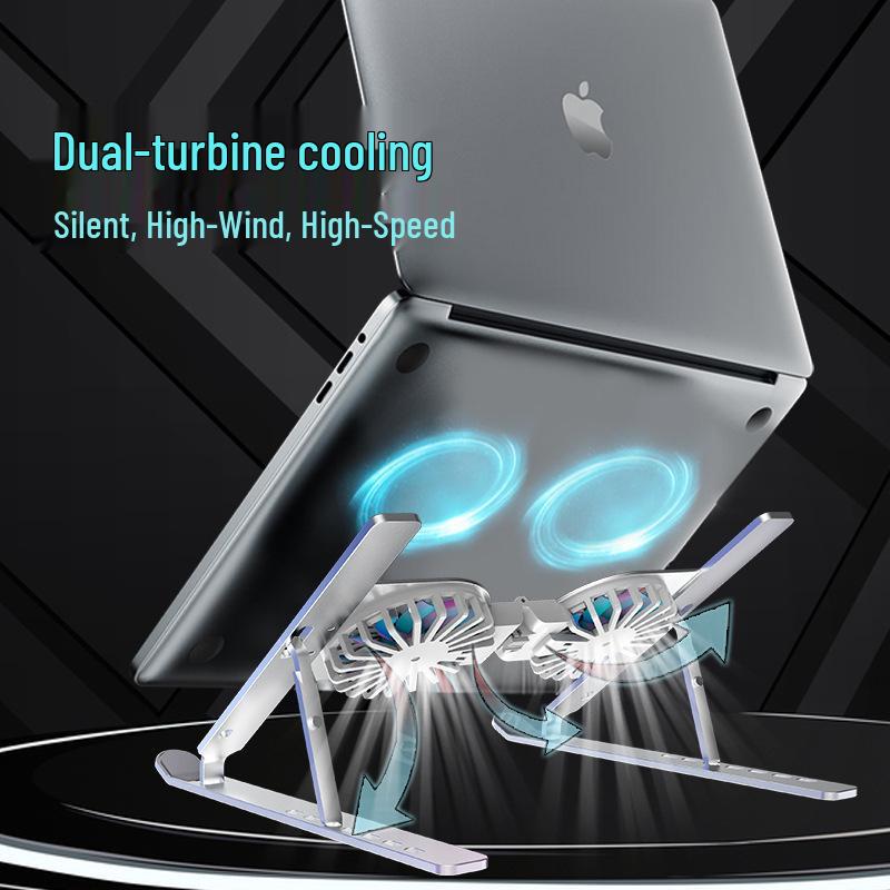 C9Pro Aluminum Foldable Laptop Stand with Wind-Cooled Heat Dissipation and Height Adjustment