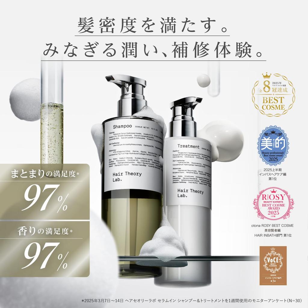 Hair Theory Lab Serum in Serum Dry Damage Curly 300ml Treatment, Moisturizing, Formula, Care, Repair, Care, Frizzy, Hair, Dry, Shiny,