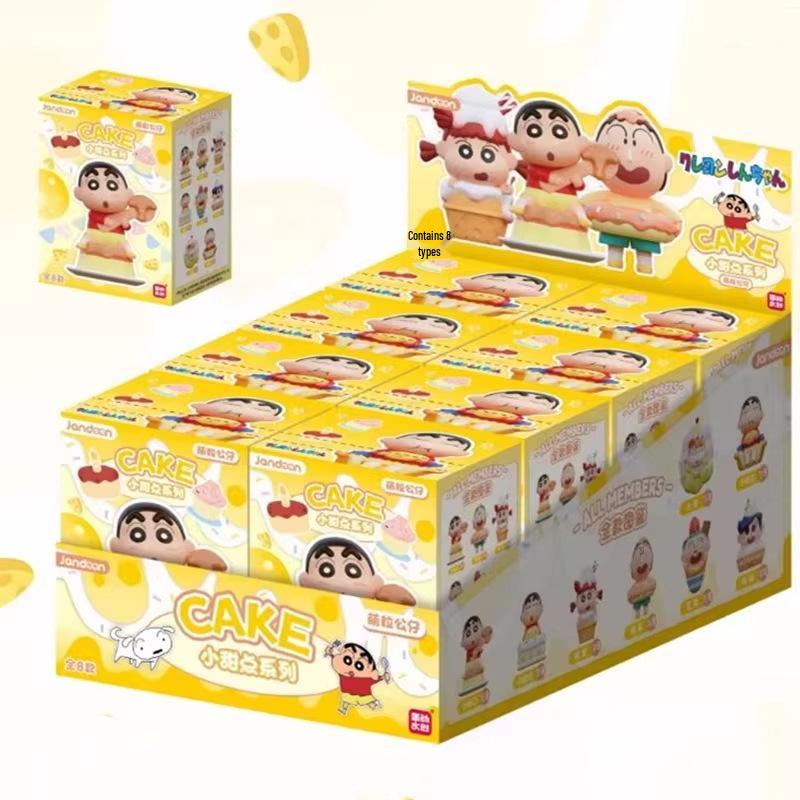 Crayon Shin-chan Cute Dessert Grains Anime Toy Figure Blind Box Gift Random 1 Piece