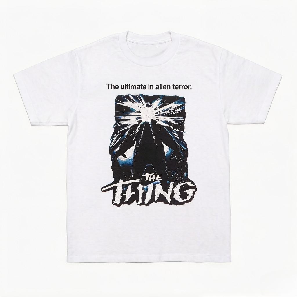 The Thing T Shirt John Carpenter 80S Horror SiFi Cult Movie They Live Halloween Prince of Darkness Unisexs Cotton Printed Shirt S
