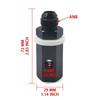 6AN 8AN 10AN Male Fuel Cell Tank Rollover Vent Valve Aluminum Black with  valve exhaust system