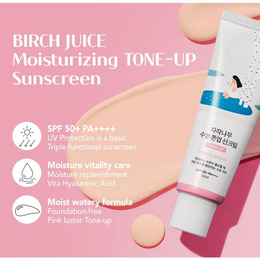 ROUND LAB Birch Juice Moisturizing Tone Up Sunscreen 30ml, 50ml