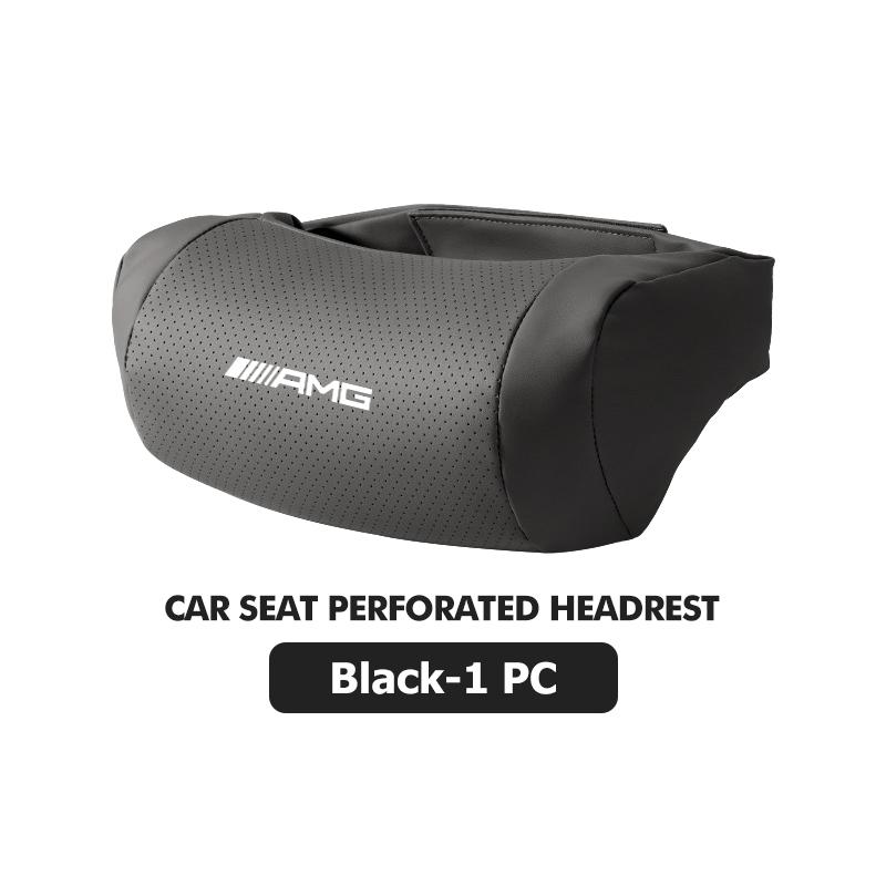 

Car Neck Pillow Leather Pack Headrest Pain Relief Lumbar Pillow For Mercedes Benz AMG C180 C300 W124 W176 W177 C200 C260 GLC CLE