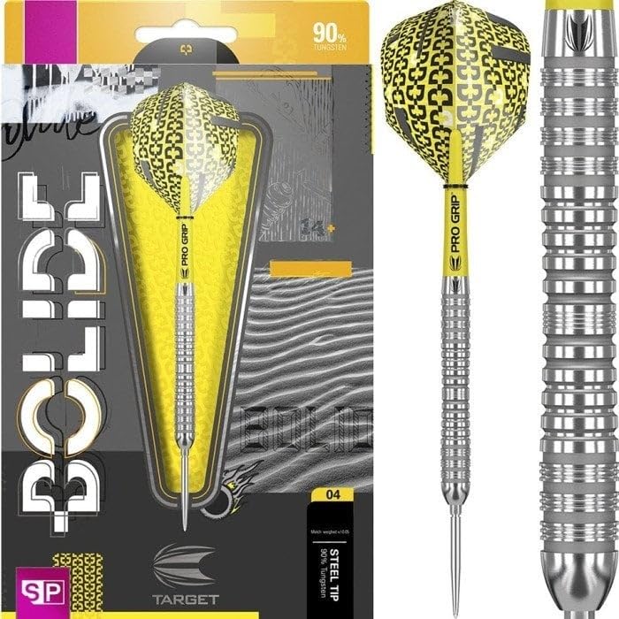 Дротики Target Darts Bolide Вольфрамовые с мягким наконечником 25 г жёлтый