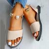 Summer Women Sandals Beaded Pearly Flat Casual Shoes For Women Shoes Sandalias Slippers Ladies Flip Flop Chaussure Femme