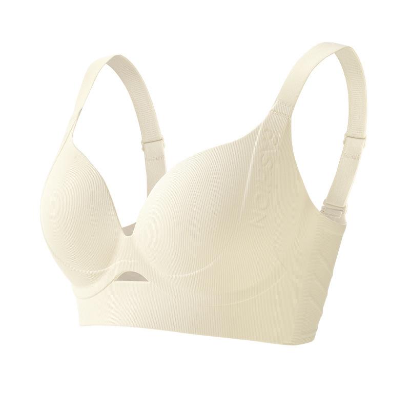 

Traceless gathering large size full cup comfortable massage cup bra big chest thin 46/105D шампанського