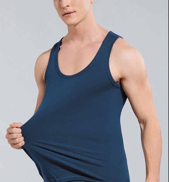 Men's Plus Size Pure Cotton Sleeveless Vest - Summer Base Layer Fitness Top