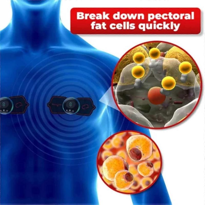 2pcs Ems Gynecomastia Reduction Massage, Portable Electric Ems Neck Massager, Cervical Massage For Pain Relief